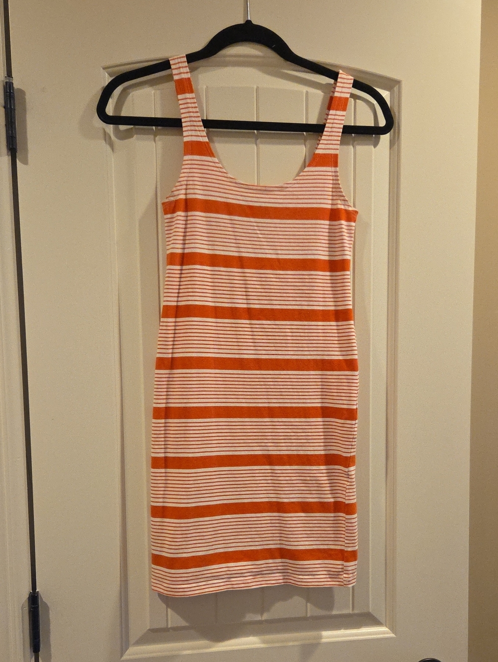 Forever 21 Orange and White Striped Tank Mini Dress